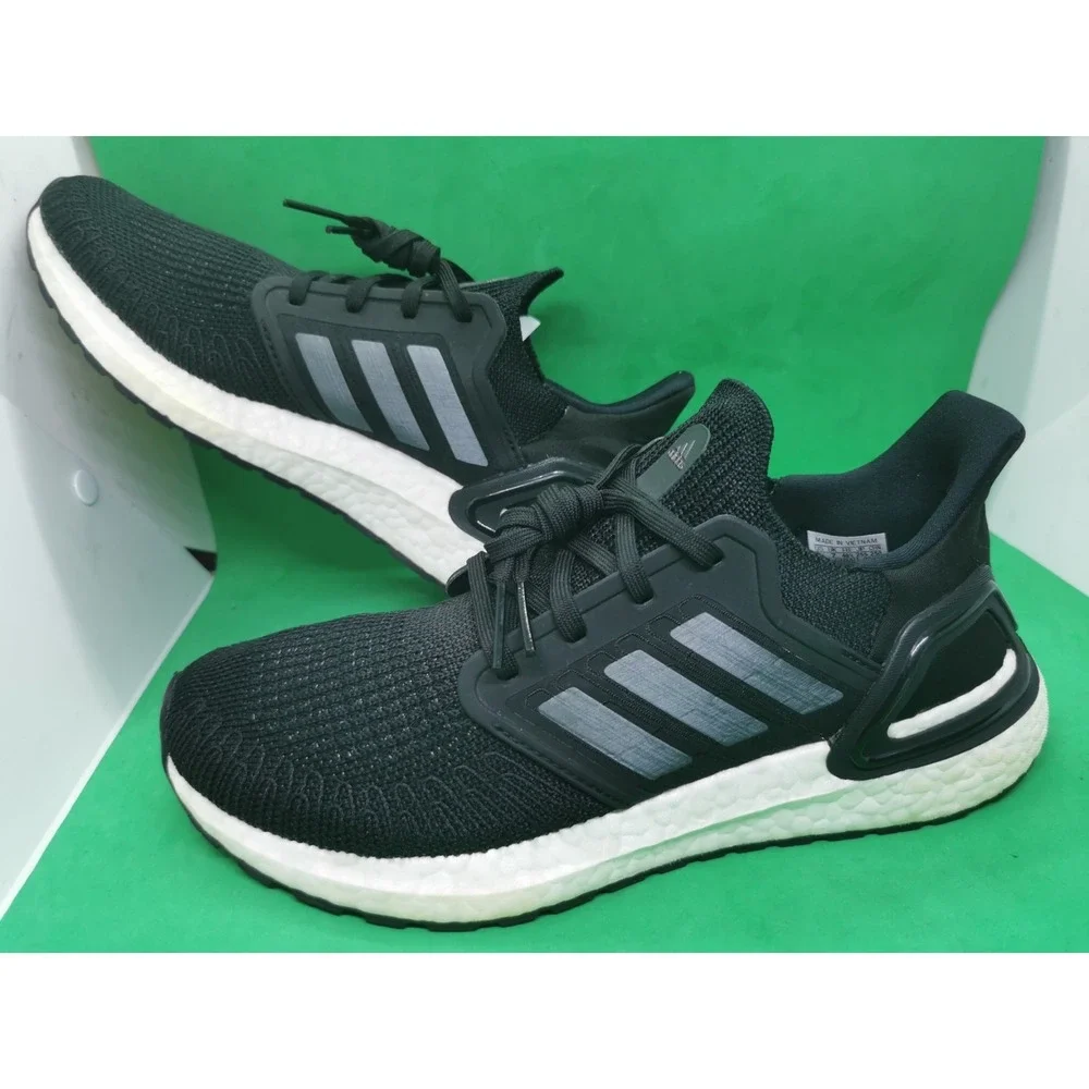 Adidas Ultraboost 20 Womens 8.5 Boost Running Shoes Sneakers White Black FY3457
